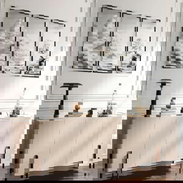 Modern Living Room Wall Decor | Set of 3 Asian Inspired Wall art Prints