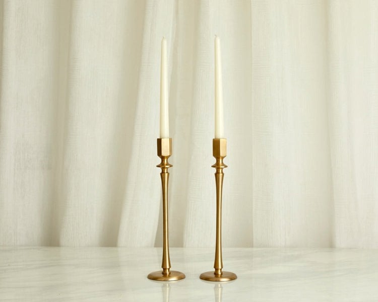 Modern Candle Holders Set in gold What a Host Home Decor