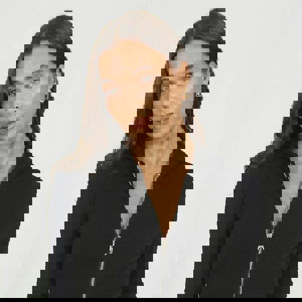 Brave Soul Black Long Sleeve Zip Through Hoodie Top - Black Image 4