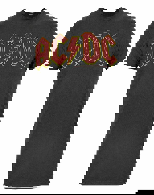 Amplified Clothing Mens Grey Ac/Dc Logo Short Sleeved T-Shirt