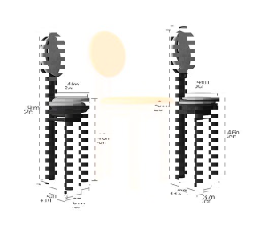 Shames Dining Chair, Oak-Weilai Concept-Weilai Concept