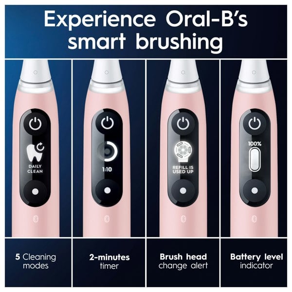 Oral-B iO 6 Electric Toothbrush Designed By Braun - Pink