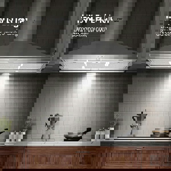 COMFEE' 90cm Chimney Cooker Hood with LED and Recirculating & Ducting System Living and Home 