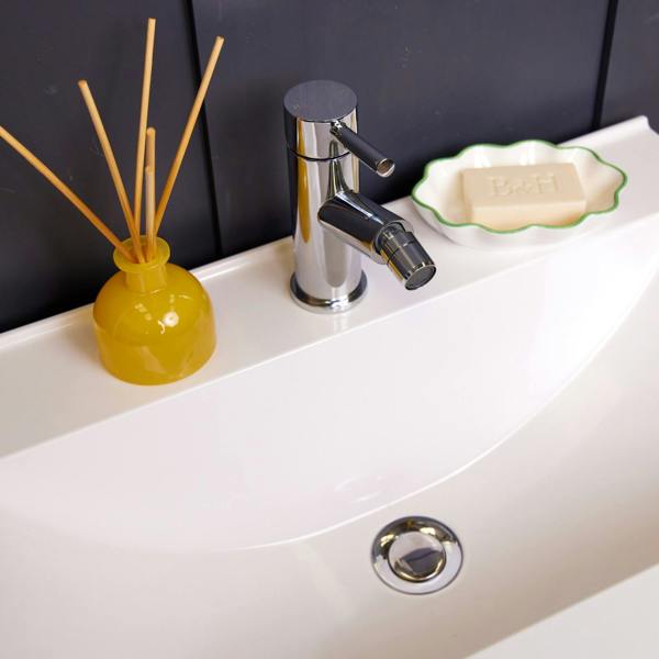 Flode Áhkká Bidet Mono Mixer Tap Chrome with Pop Up Waste Included