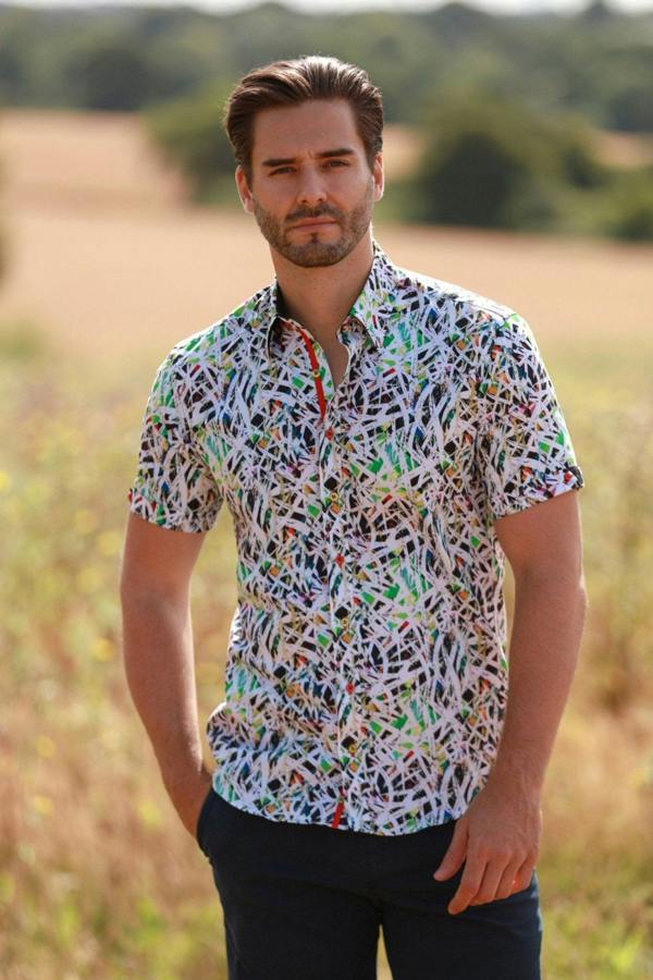 Abstract Men Short Sleeve - Claudio Lugli Shirts