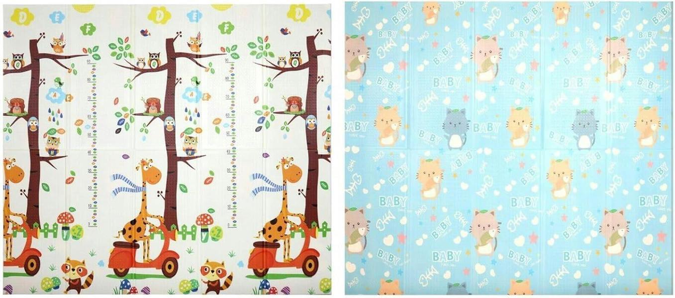 HYGRAD BUILT TO SURVIVE HYGRAD Toddler Floor Play Mat 2 Side Baby Play Mat Reversible Large Soft Gym Plat Mat Crawl Mat for Toddlers