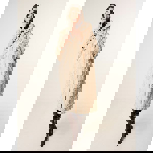 Blue Vanilla Long Faux Fur Cardigan