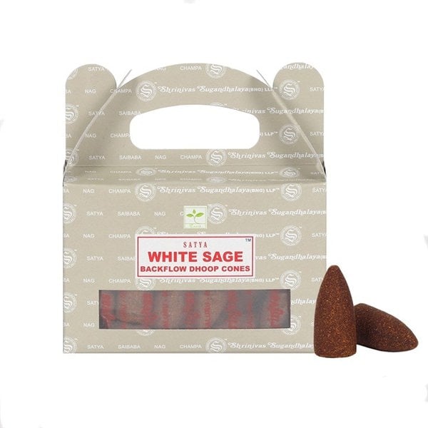 Serano Set of 6 Packets of Satya White Sage Backflow Dhoop Cones