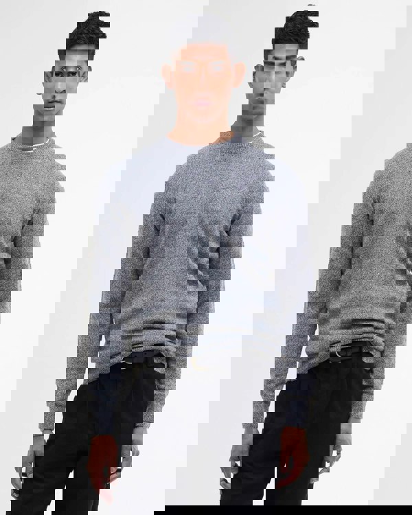 Barbour Tisbury Crew Neck Knitted Jumper - Classic Grey