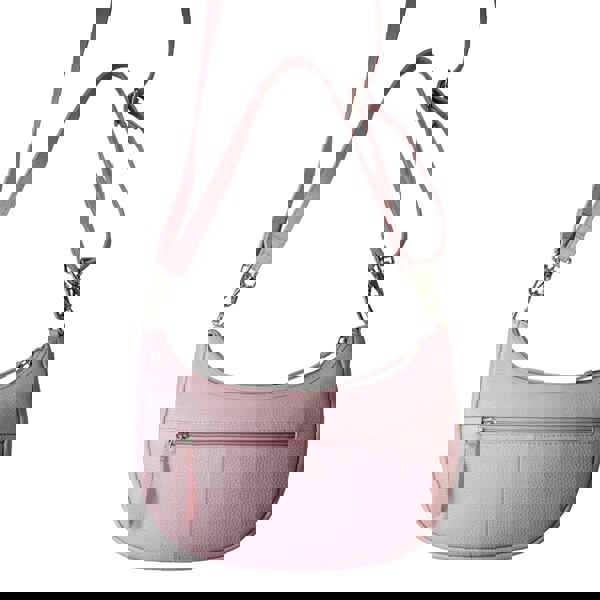 Real Hide Bags 'Wonder Weave' Pale Pink Real Leather Woven Designer Shoulder Crossbody Bag