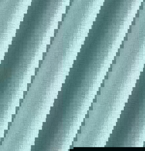Enhanced Living Sky Blue Plain Textured Thermal Room Darkening Energy Saving Pair of Curtains For Bedroom & Living Room