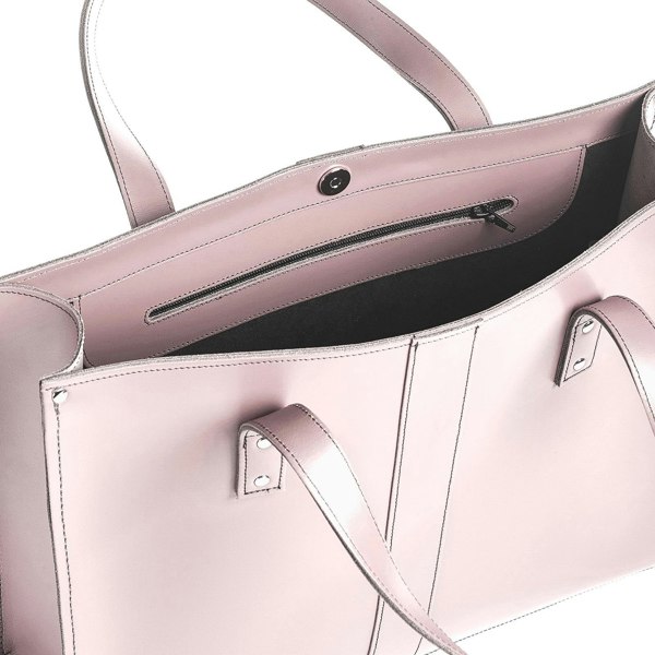 Zatchels Handmade Leather Shopper - Rose Quartz