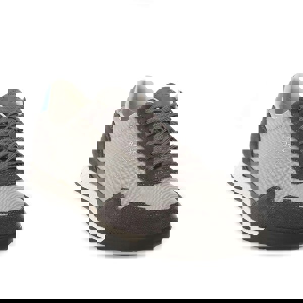 Boss Mens Titanium Leather Trainers - Grey