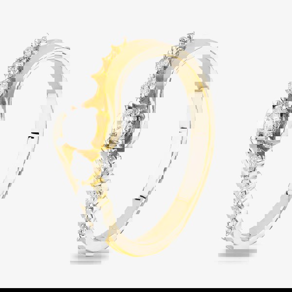 T. H. Baker 9ct Yellow Gold 0.50ct Diamond Gradient Twist Ring TH014859R