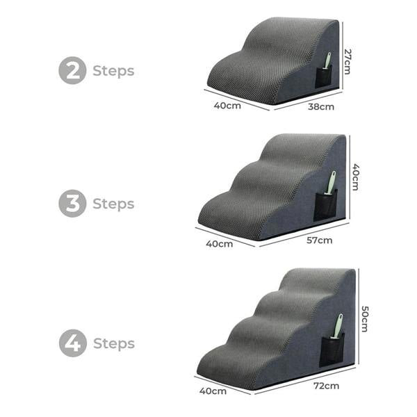 Skylos Pet Stairs Dog Ramp for Bed Sofa Small Dog 2/3/4 Step Non-Slip Washable