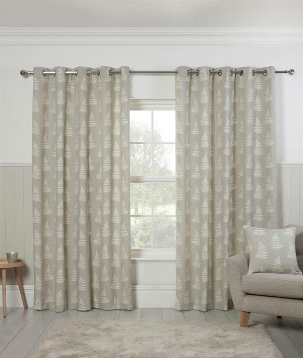 Sundour Esher Fern Leaf Eyelet Curtains