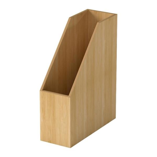 Levede Bamboo File Rack Wooden Magazine Holder A4 Document Office Desk Organiser