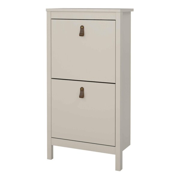 Wyld Haus Wildberry Cashmere Wooden Shoe Cabinet 2 Flip Down Doors