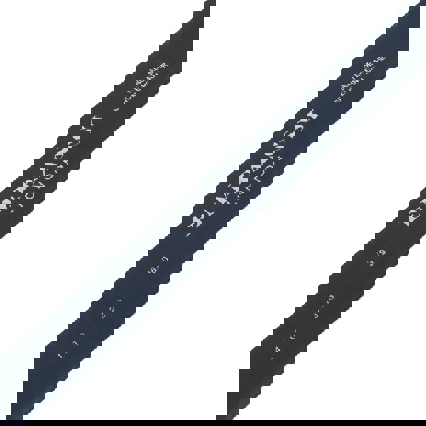 Embassy London Scott - Navy - Men's smooth full-grain navy leather belt with brogue style