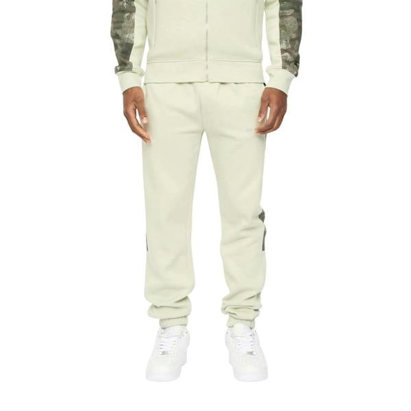 Crosshatch Mens Branton Jogging Bottoms - Light Olive - 