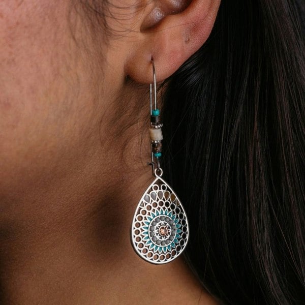 Long Boho Drop Ethnic Earrings