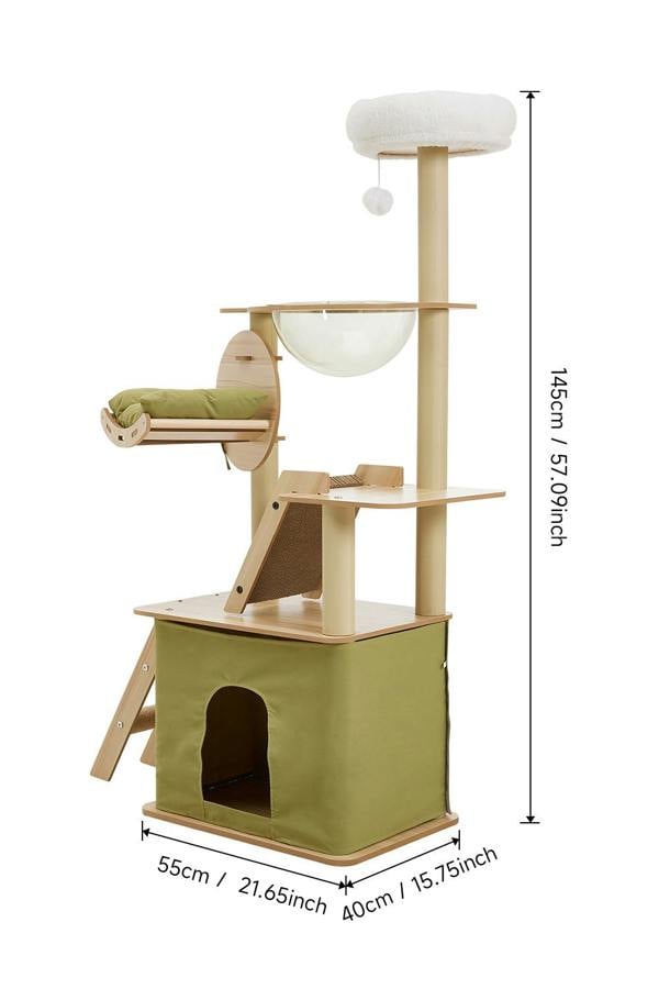Living and Home Luxury Cat Tower Set with Scratching Board