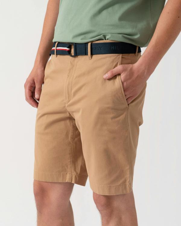 Tommy Hilfiger Denton 9.5" Essential Mens Twill Shorts - Timeless Camel