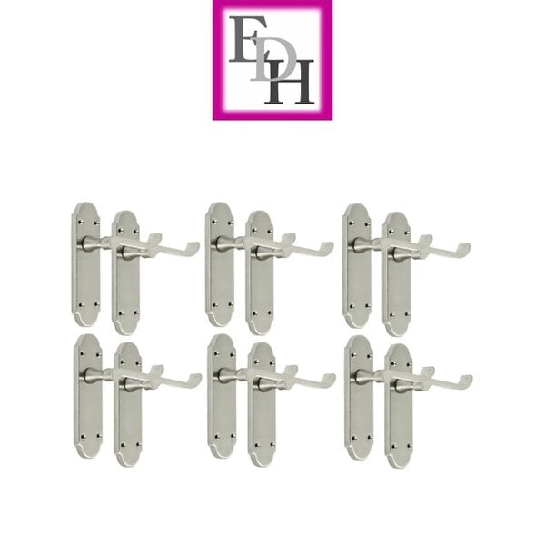 EDH Door Hardware Satin Chrome Modern Fresh Epsom Internal Door Handles