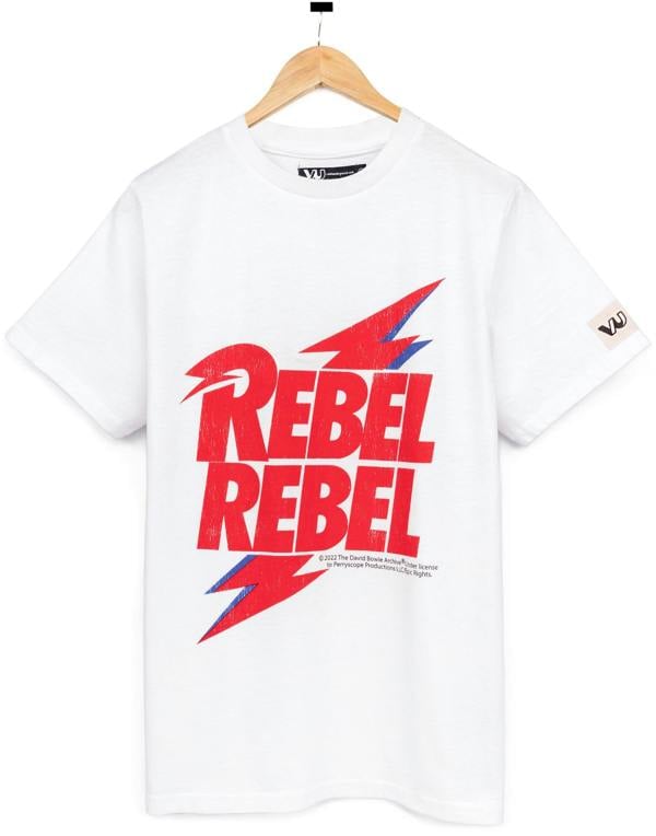 David Bowie Unisex Kids White Character Short Sleeved T-Shirt