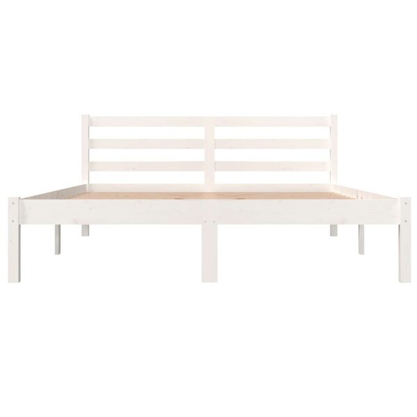 Berkfield Day Bed Solid Wood Pine 140x190 cm White
