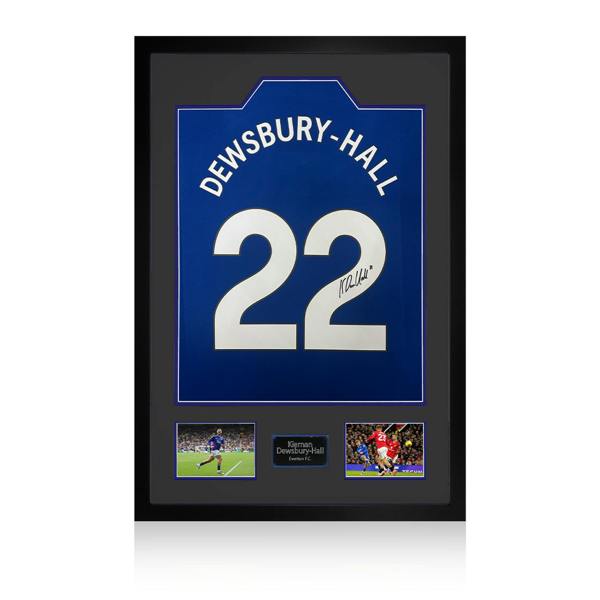 Kiernan Dewsbury-Hall Signed Everton Shirt Premium Frame