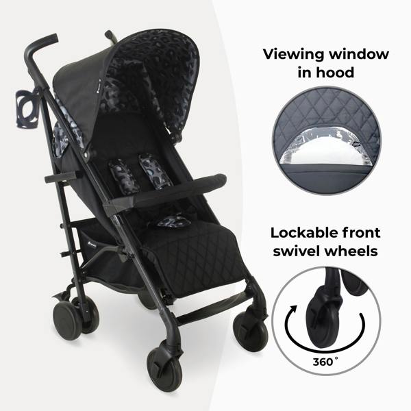 My Babiie MB51 Plus Stroller - Black Leopard