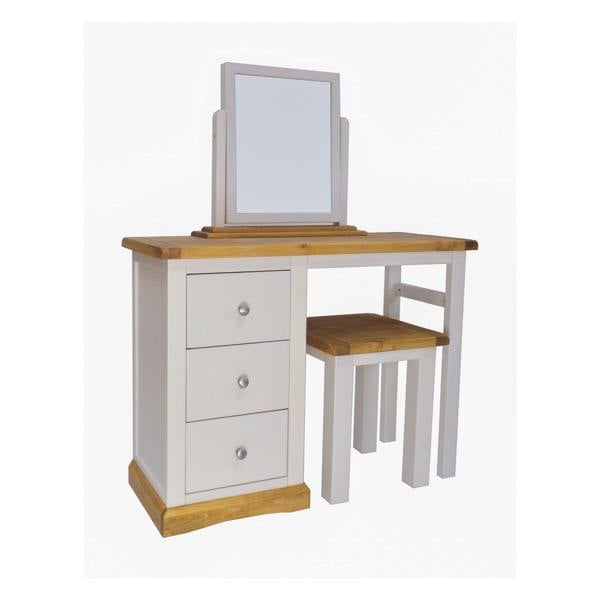 Bomporto 3 Drawer Dressing Table Set Chrome Knob