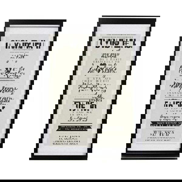 Personalised Memento Company Personalised Anniversary Black Poster Frame