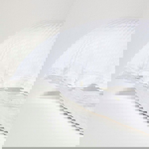 HOMESCAPES Silky 330 TC Egyptian Cotton Satin Stripe V Shaped Pillowcase