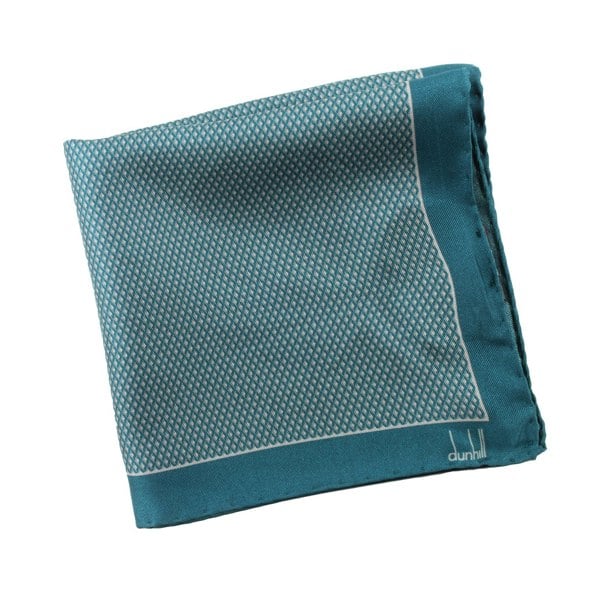Dunhill mulberry silk pocket square Luxurious silk with a engine turn pattern