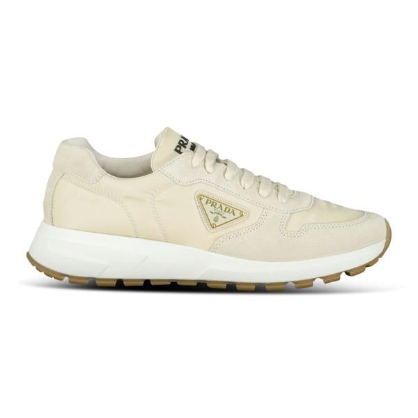 Prada Prax 2.0 Re-Nylon & Suede Sneakers Beige - chancefashionco