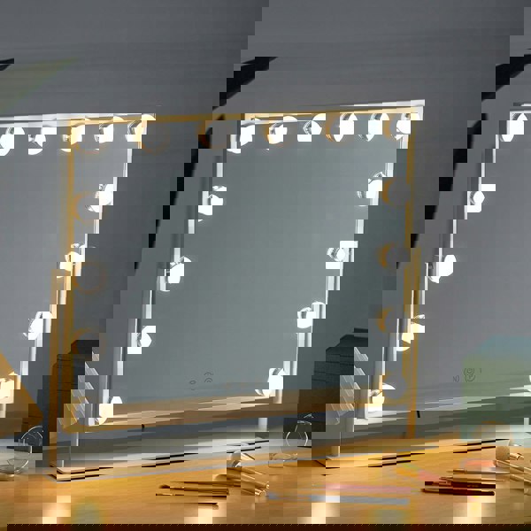 Living and Home 3 Lighting Modes & Touch Screen Control Tabletop Mirror For Home