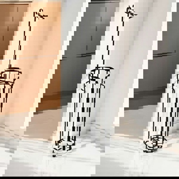 Showerdrape Dante Black Toilet Roll Holder & Spare Paper Holder Combination