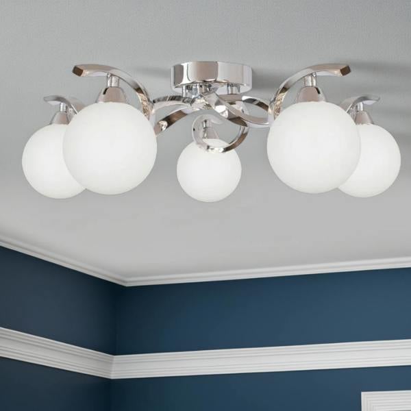 Pagazzi Lighting Bombo 5 Light Semi Flush Ceiling Light