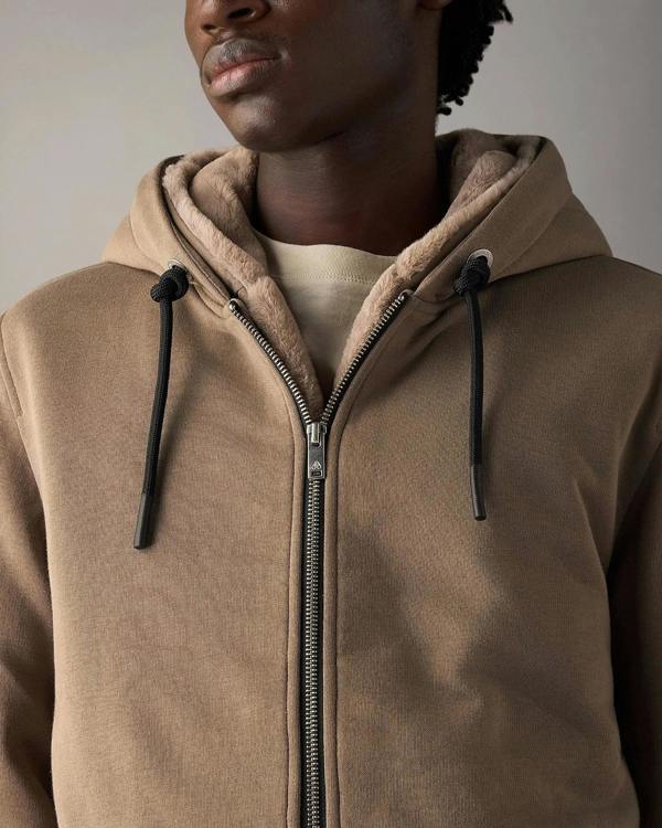 Moose Knuckles Classic Bunny 3 Mens Fleece Hoodie - Ashen 2019 | CHO | Designer Mens Hoodies