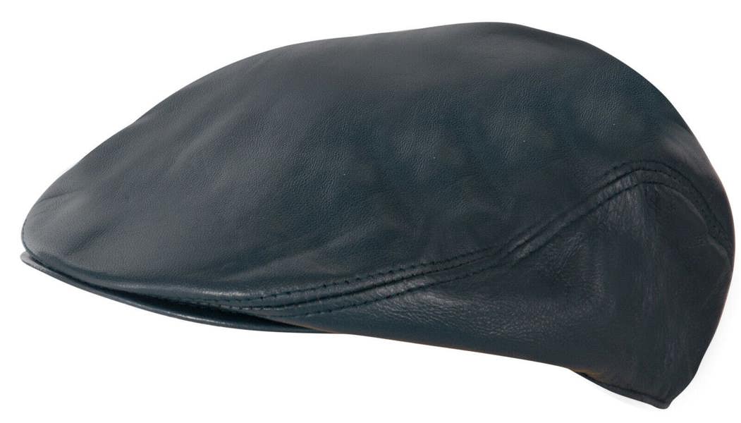 Infinity Leather Mens Leather Peaky Blinders Newsboy Flat Hat