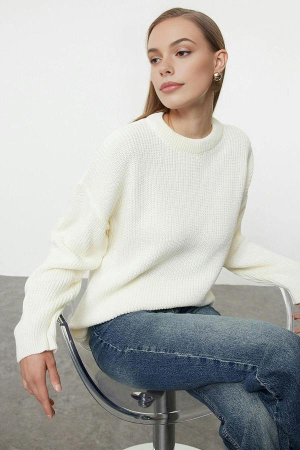 WOVCOR Ribbed Soft Textured Knit Sweater