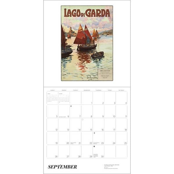 Italy, Vintage Travel Posters Calendar 2027, Wall Calendars, Month To View, Travel, Gift