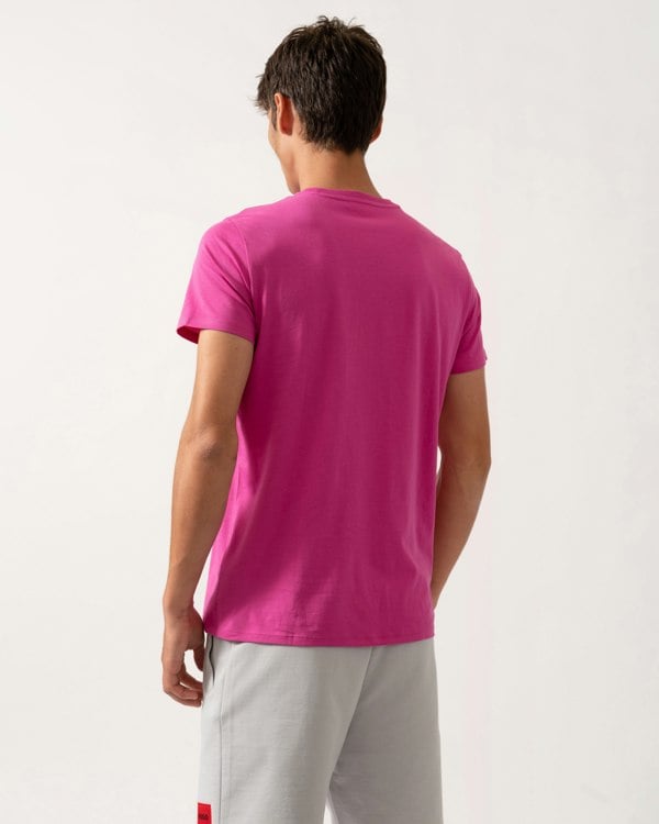 Lacoste Mens Crew Neck Pima Cotton Jersey T-Shirt - Malva I1L