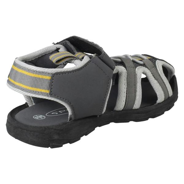 Spot On Boys Spot On Elastic Lace Hook and Loop Strap Casual Sandals N0074