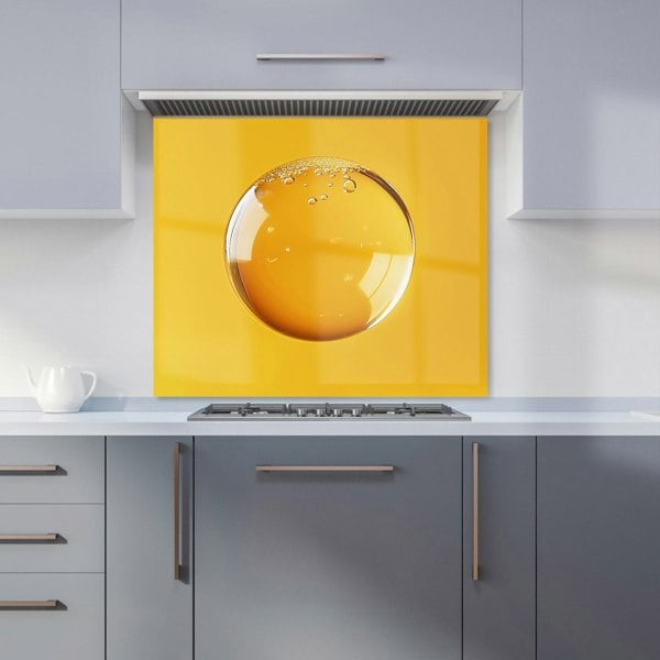 Warren Reed - Designer Solitary Yellow Bubble: A Closer Look Kitchen Splashback