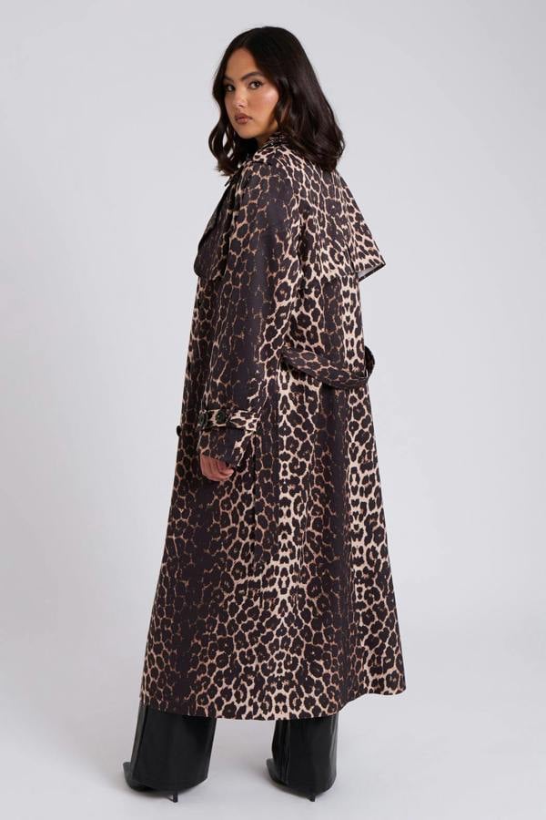 Urban Bliss Leopard Print Trench