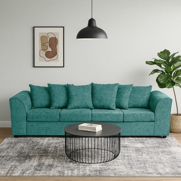 Furnishings For Less Monaco Chenille Fabric 4 Seater Sofa