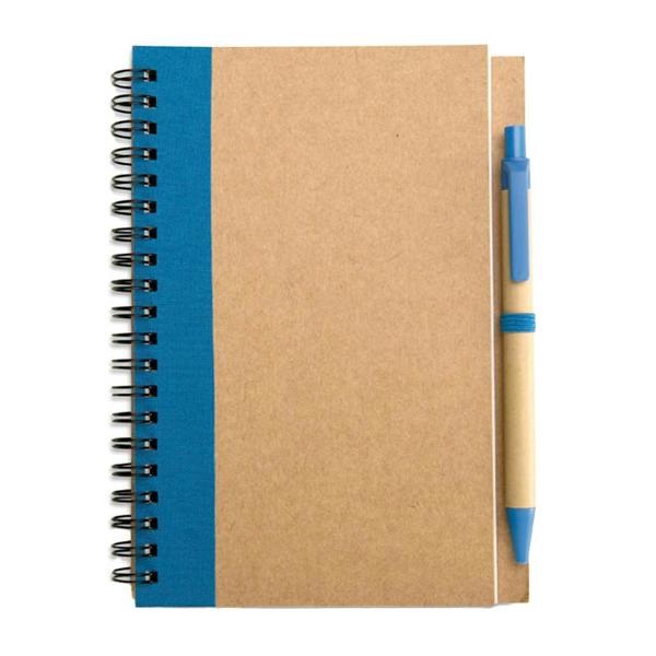 MidOcean Sonora Plus Recycled B6 Notebook with Pen - Blue - 